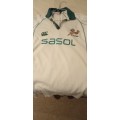 Vintage Short Sleeves SPRINGBUCK SASOL RUGBY JERSEY. SIZE XL  Period 2003 t0 2007.