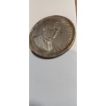 1969 RSA silver Rand 1 coin.Afr. legend.