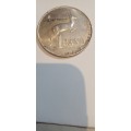1966 RSA Silver Rand 1 coin.Afr. legend.