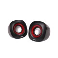 2.0 Multimedia Speakers - Black and Red