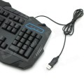 V-100 USB 2.0 Wired 114-Key Backlit Gaming Keyboard + Mouse Kit - Black