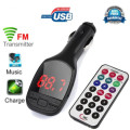 Wireless MP3 Player Auto FM Transmitter Modulator LCD Car Kit USB Charger SD MMC Remote