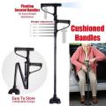 5 Height Adjustments Second Handle Convenient Walking Stick With LED Lights