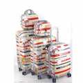 Colourful Set of 5 Suitcases Travel Trolley Luggage,ABS with Universal Wheels¿2 piece Cosmetic bag