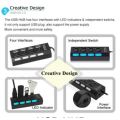 4 PORT USB HUB WITH SWITCHES