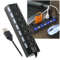 7 PORT USB HUB WITH SWITCHES