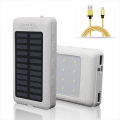 External 20LED 50000mAh 2USB Solar Power Bank Portable Battery Charger & Compass