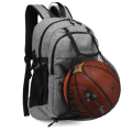 BLACK Waterproof Canvas Backpack Laptop Bag With USB Charging and Basketball Net