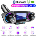 Wireless Handsfree FM Transmitter Bluetooth Car Charger AUX Audio MP3 Player Kit