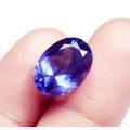 (7.77 ct) EXCELLENT PIECE, BLUE OVAL TANZANITE, VVS, NATURAL, HEATED, CERTIFIED