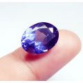 (7.82 ct) EXCELLENT PIECE, BLUE, OVAL, TANZANITE, NATURAL, HEATED, VVS, CERTIFIED
