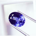 (4.82 ct) EXCELLENT PIECE, BLUE, OVAL, TANZANITE, NATURAL, HEATED, VVS, CERTIFIED