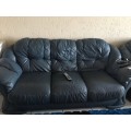 3 piece - 6 seater leather lounge suite