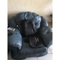 3 piece - 6 seater leather lounge suite