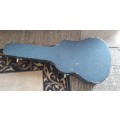 GUITAR CASE - BEEN WELL USED AND CAN BE RESTORED EVERYTHING WORKS ON IT TO OPEN AND CLOSE IT.