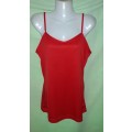 LADIES RED SPAGHETTI TOP - KELSO - 10/34 SIZE