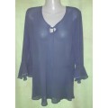 LADIES BLUE TOP  - MOONDROPS - NO SIZE