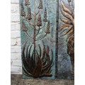 Aloe Design Garden Plaques - Bronze Finish - Set Of 2 - Weatherproof