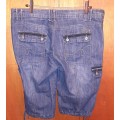 LADIES - BLUE JEANS SHORTS - MAKE - HEY BETTY - SIZE - 40