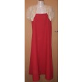 Ladies - Red and White Dress - Make - Modelia - Size - No Size