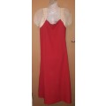 Ladies - Red and White Dress - Make - Modelia - Size - No Size