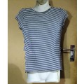 Girls -  Blue & White Top - Make - Woolworths - Size - Age 13-14 Years