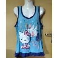 Ladies - Blue Top - Make - Hello Kitty - Size - L