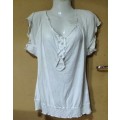 Ladies - White Top - Make - Forever 21 - Size - M