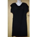 Ladies - Long Thin Black Knitted Dress/Top - Make - Woolworths - Size - M