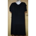 Ladies - Long Thin Black Knitted Dress/Top - Make - Woolworths - Size - M