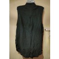Ladies - Dark Olive Green Sleeveless Blouse - Make - HM - Size - 16/44