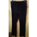 Ladies - Black Velvet Pants  - Make - Woolworths - Size - M
