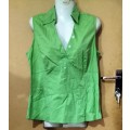 Ladies - Green Blouse - Make - Fashion Express - Size - 16