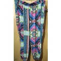 Girls - 3/4 Multicolored Pants - Make - Fashion Express - Size - 18