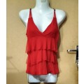 Ladies - Red Top - Make - Identity - Size - 34