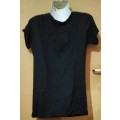 Ladies - Black T-Shirt - Make - Zara Trafaluc  - Size - M