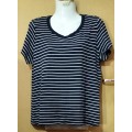 Ladies - Blue & White Top - Make - Woolworths - Size - 20