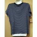 Ladies - Blue & White Top - Make - Woolworths - Size - 20