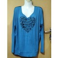 Ladies - Blue Top - Make - Maxed - Size - M