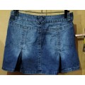 Ladies - Short Blue Denim Skirt - Make - Network - Size - 10 hip 98cm