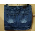 Ladies - Short Blue Denim Skirt - Make - Fresh Made - Size - M