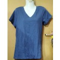 Ladies - Blue T-Shirt - Make - Real Basics - Size - L