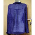 Ladies - Thin Purple Blouse - Make - Contempo  - Size - 14