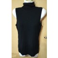 Ladies - Black Polar Neck Top - Make - Yu.K. - Size - No Size