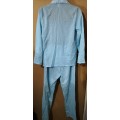 Ladies - 3 Pce Blue & White Pajama Outfit- Make - Jet - Size -M,  bust 92-97cm