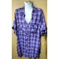 Ladies - Multicolored Blouse - Make - JMS Just My Size - Size - not sure see pic