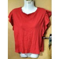 Ladies - Red Top - Make - Edition - Size - S