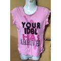 Girls - Pink Top - Make - Woolworths - Size - age 11-12