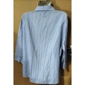 Ladies - Blue & White Blouse - Make - Cit Clothing - Size -