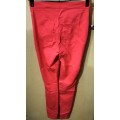 Ladies - Red Pants - Make - Shein  - Size - XS